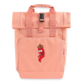 scharfe Chili Gewürz Scoville - Rolltop Rucksack mit zwei Griffen - Chintzrosa - Vorne
