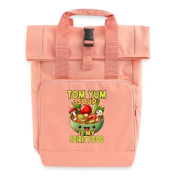 Tom Yum Soup Spirit - A Unique Design for Thai - Roll Top Backpack with Two Handles - chintz rose - Front