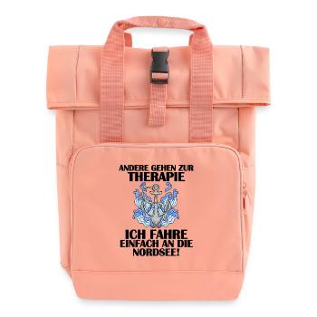 Nordsee Spruch - Rolltop Rucksack mit zwei Griffen - Chintzrosa - Vorne