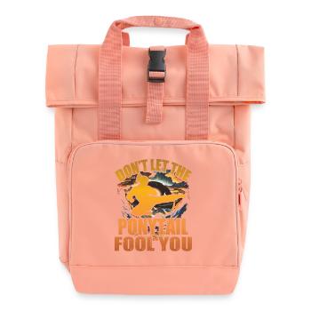 Ne vous laissez pas tromper par la queue de cheval - Sac à dos Roll Top à deux anses - rose liberty - Devant