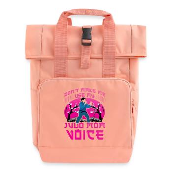 Zwinge mich nicht, meine Judo-Mom-Stimme zu benutzen - Rolltop Rucksack mit zwei Griffen - Chintzrosa - Vorne