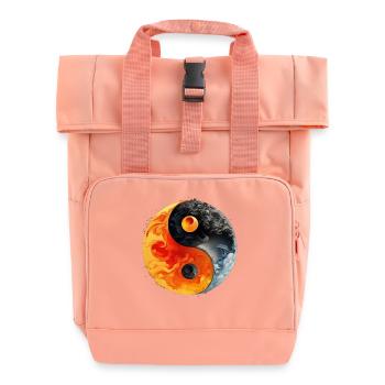 Yin Yang - Rolltop Rucksack mit zwei Griffen - Chintzrosa - Vorne
