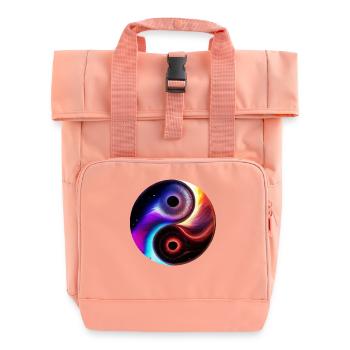 Yin Yang - Rolltop Rucksack mit zwei Griffen - Chintzrosa - Vorne
