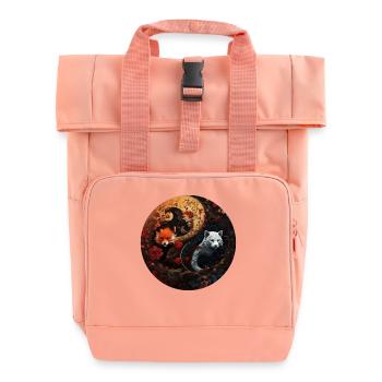 Yin Yang - Rolltop Rucksack mit zwei Griffen - Chintzrosa - Vorne