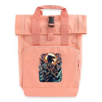 Drachenkrieger Epische Schlacht - Rolltop Rucksack mit zwei Griffen - Chintzrosa - Vorne