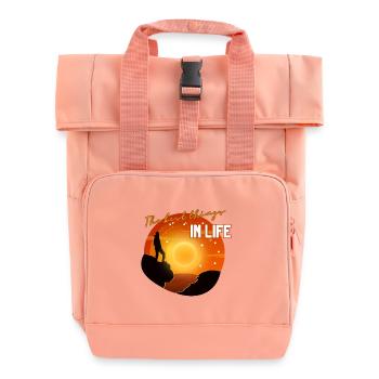 Die besten Dinge im Leben – Sonnenuntergang - Rolltop Rucksack mit zwei Griffen - Chintzrosa - Vorne