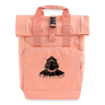 Bowling Sketch - Roll Top Backpack with Two Handles - chintz rose - Front