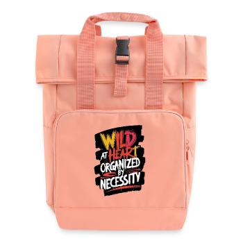 Wild in the Heart Organization T-Shirt - Roll Top Backpack with Two Handles - chintz rose - Front