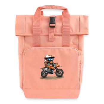 Motocross pour enfants - Sac à dos Roll Top à deux anses - rose liberty - Devant