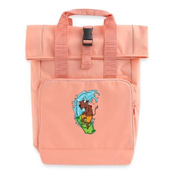 Bull surfing sur un billet d’un dollar - Sac à dos Roll Top à deux anses - rose liberty - Devant