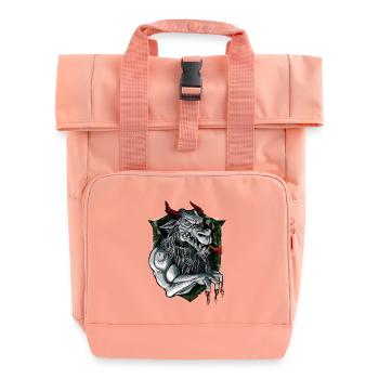 Moderner Steirischer Panther - Rolltop Rucksack mit zwei Griffen - Chintzrosa - Vorne