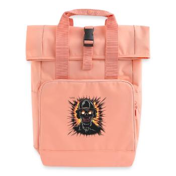 Zombie Firefighter - Roll Top Backpack with Two Handles - chintz rose - Front