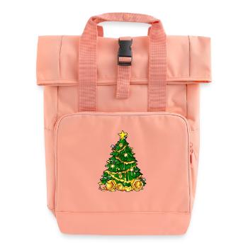 Abeilles et miel - Arbre de Noël apiculteur - Sac à dos Roll Top à deux anses - rose liberty - Devant