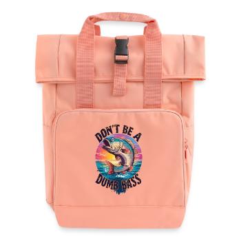 Don't think like a dumb fish - Roll Top Backpack with Two Handles - chintz rose - Front