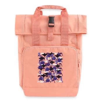 Ocean Camouflage – Meeresleben im Tarnstil - Rolltop Rucksack mit zwei Griffen - Chintzrosa - Vorne