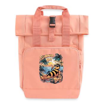 Journée de détente estivale des abeilles - Sac à dos Roll Top à deux anses - rose liberty - Devant