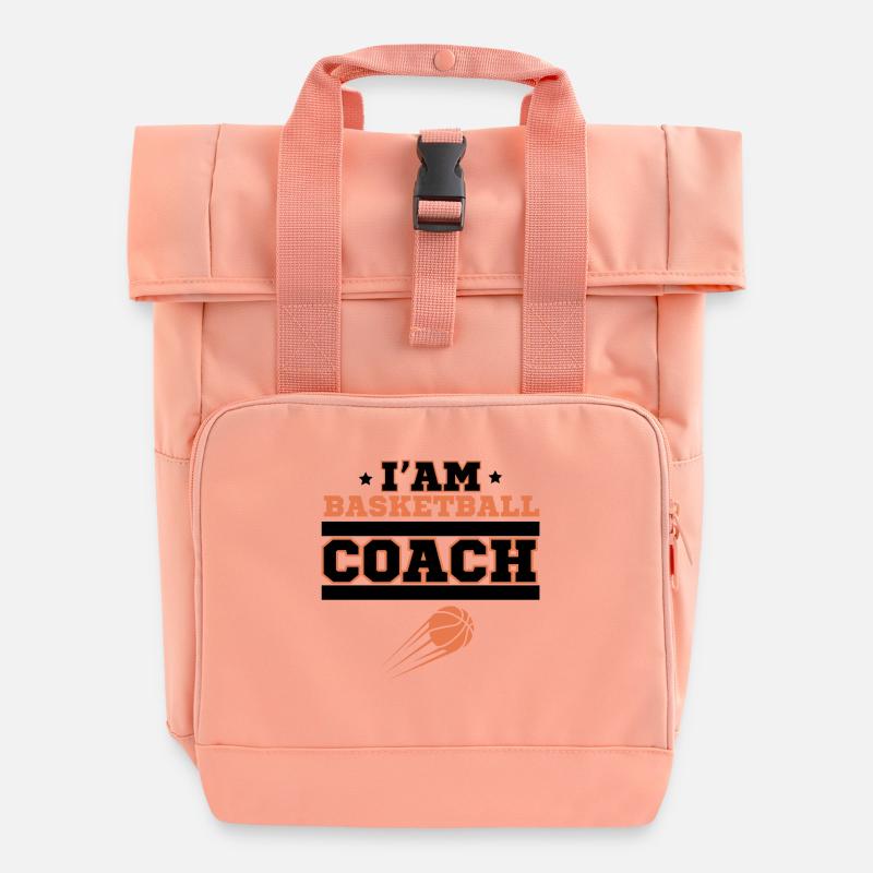Basketball-Trainer - Rolltop Rucksack mit zwei Griffen - Chintzrosa