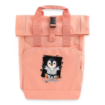 Karaté Penguin Joy pour les enfants - Sac à dos Roll Top à deux anses - rose liberty - Devant