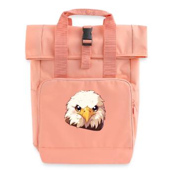 Bald Eagle Weißkopfseeadler - Roll Top Backpack with Two Handles - chintz rose - Front