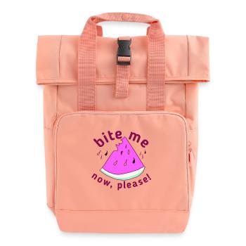 Wassermelone Trendige Frucht maritim - Rolltop Rucksack mit zwei Griffen - Chintzrosa - Vorne