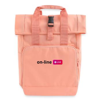 Online Live Streaming On-Line Live Streaming - Roll Top Backpack with Two Handles - chintz rose - Front