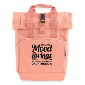 Funny Parkinsons Awareness Mood Swings - Roll Top Backpack with Two Handles - chintz rose - Front