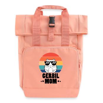 Gerbil Saying Gerbil Mom Funny Gerbil Gift - Roll Top Backpack with Two Handles - chintz rose - Front