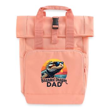 Dragon barbu disant papa drôle dragon barbu cadeau - Sac à dos Roll Top à deux anses - rose liberty - Devant