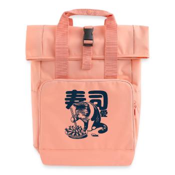 Chat aimant les sushis - Sac à dos Roll Top à deux anses - rose liberty - Devant