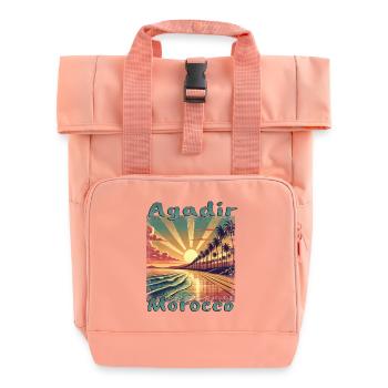 Agadir Morocco North Africa Holidays South Seas Mediterranean - Roll Top Backpack with Two Handles - chintz rose - Front