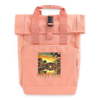 Hoi An Vietnam Vieille ville Coucher de soleil Grunge - Sac à dos Roll Top à deux anses - rose liberty - Devant