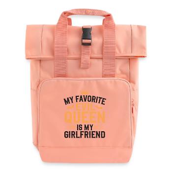 My Favorite Evil Queen Is My Girlfriend - Roll Top Backpack with Two Handles - chintz rose - Front