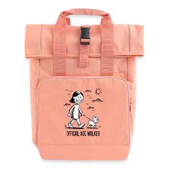Bouledogue français Chien de compagnie Amoureux des animaux - Sac à dos Roll Top à deux anses - rose liberty - Devant