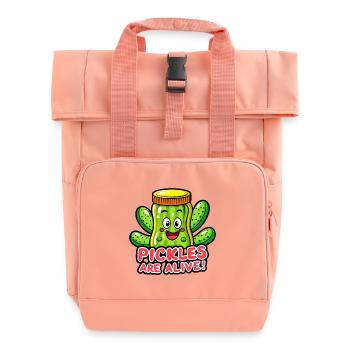 PICKLES ARE ALIVE - Roll Top Backpack with Two Handles - chintz rose - Front