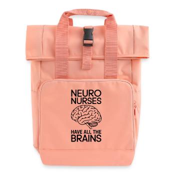 Neuro Nurse Pflegefachkraft Neurologie Geschenk - Rolltop Rucksack mit zwei Griffen - Chintzrosa - Vorne