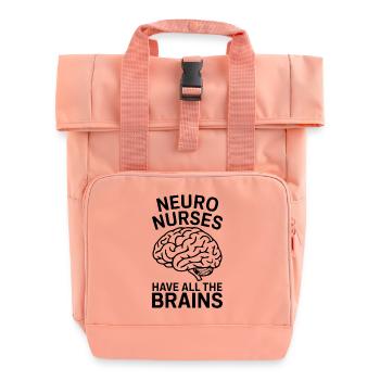 Neuro Nurse Pflegefachkraft Neurologie Geschenk - Rolltop Rucksack mit zwei Griffen - Chintzrosa - Vorne