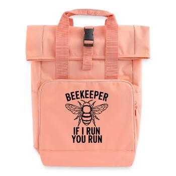 Beekeeper Saying Beekeeping Bee Funny Beekeeper Gift - Roll Top Backpack with Two Handles - chintz rose - Front