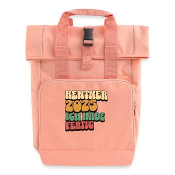 Rentner 2025 - Rolltop Rucksack mit zwei Griffen - Chintzrosa - Vorne