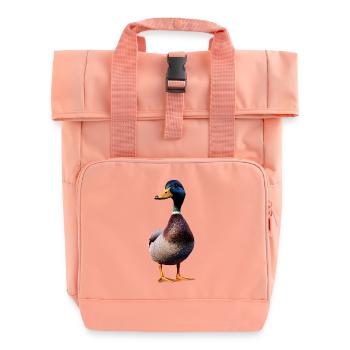 Ente Stockente Entenküken Duck Entlein Erpel Enten - Rolltop Rucksack mit zwei Griffen - Chintzrosa - Vorne