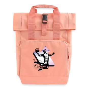 Handball Handballer - Rolltop Rucksack mit zwei Griffen - Chintzrosa - Vorne