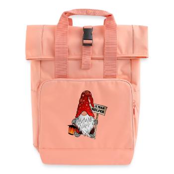 Helfer Wichtel Weihnachtsgnom - Rolltop Rucksack mit zwei Griffen - Chintzrosa - Vorne