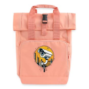 Caméra de sécurité CCTV - Sac à dos Roll Top à deux anses - rose liberty - Devant