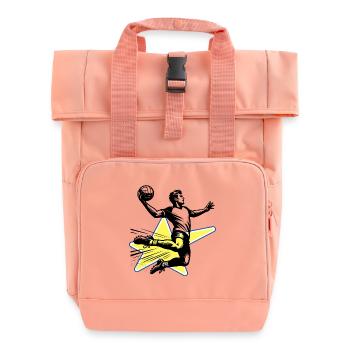Handball Handballer - Rolltop Rucksack mit zwei Griffen - Chintzrosa - Vorne