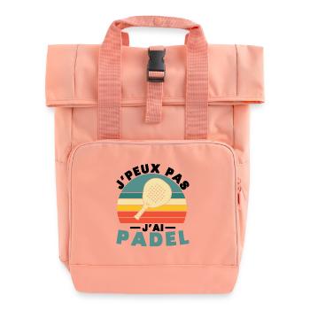 Je peux pas j ai padel - Sac à dos Roll Top à deux anses - rose liberty - Devant