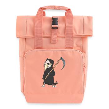 Halloween Mittelalter Pest Sensenmann - Rolltop Rucksack mit zwei Griffen - Chintzrosa - Vorne