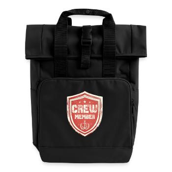 Crew Member - Roll Top Backpack with Two Handles - black - Front