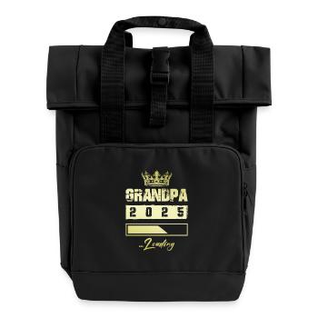 Opa 2025 Loading Grandpa - Rolltop Rucksack mit zwei Griffen - Schwarz - Vorne
