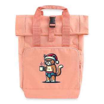 Christmas Funny - Roll Top Backpack with Two Handles - chintz rose - Front