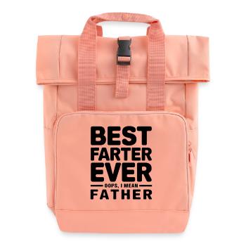 Pet Dire Péter Papa Chiots Drôle Pet Cadeau - Sac à dos Roll Top à deux anses - rose liberty - Devant
