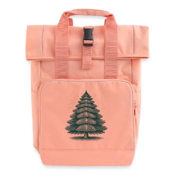 Magical Christmas tree for festive mood - Roll Top Backpack with Two Handles - chintz rose - Front